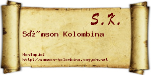 Sámson Kolombina névjegykártya